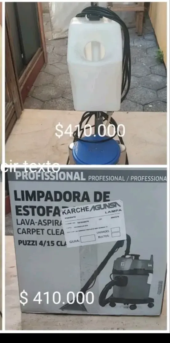 Abrillantadora/aspiradora polvo agua