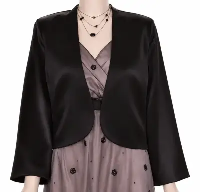 Línea Fiesta - Bolero Lorenzo Di Pontti Negro 2XL - miniatura 1