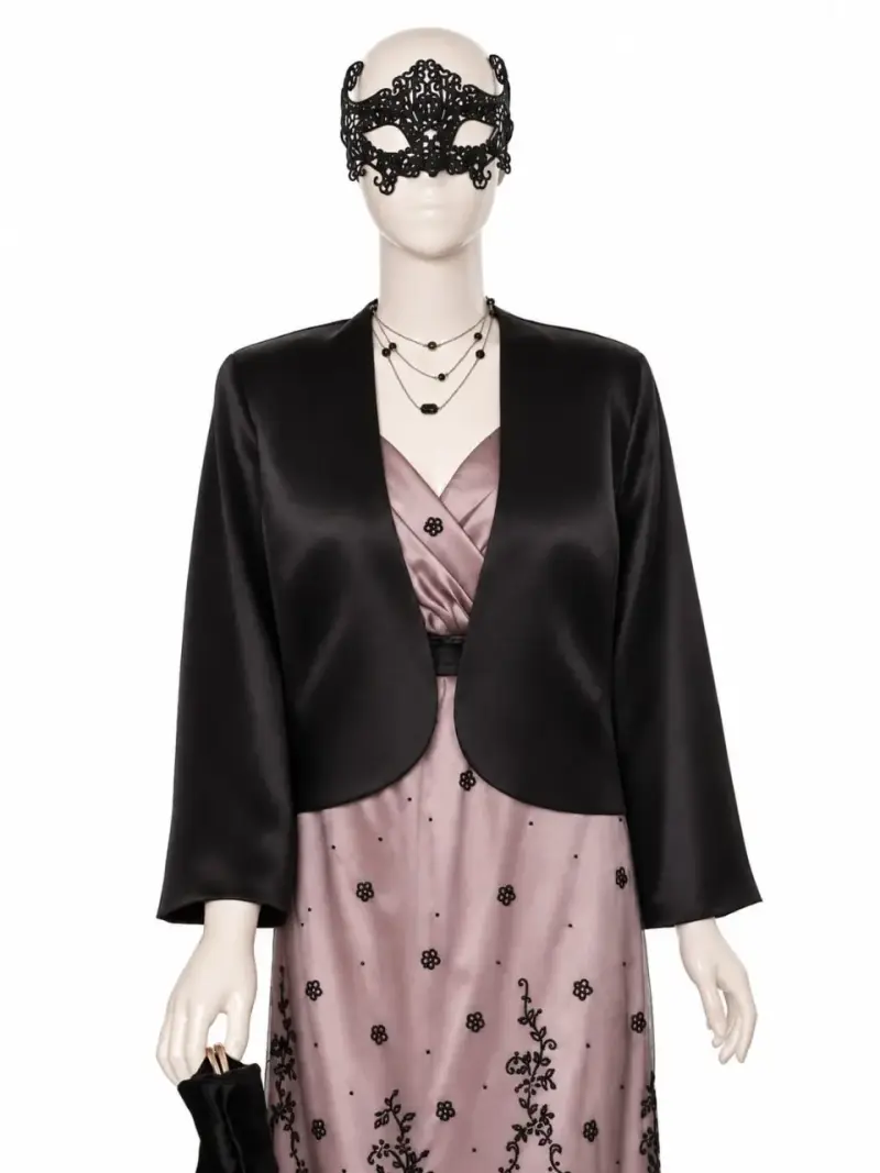 Línea Fiesta - Bolero Lorenzo Di Pontti Negro 2XL - 2