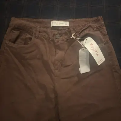 Pantalones De La Ostia marrones talla 44 - miniatura 1