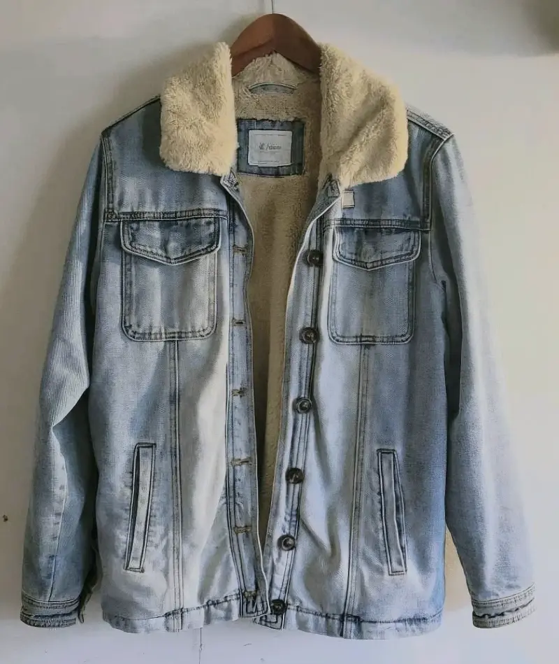 Chaqueta de mezclilla con forro de lana para mujer - 2