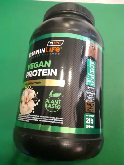 Proteína Vegana Sabor Vainilla Vitamin Life 2lb - miniatura 1