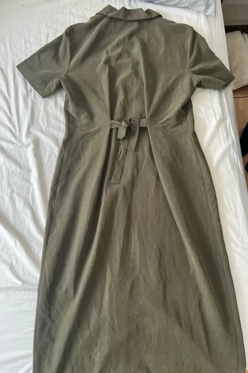 Vestido largo verde oliva Sherri Martin - 2