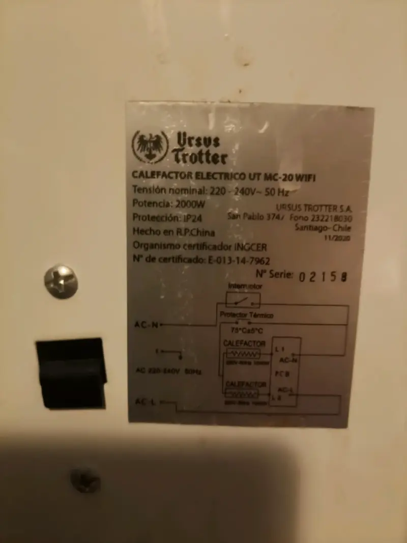 Calefactor eléctrico Ursus Trotter UT MC-20 WiFi - 3