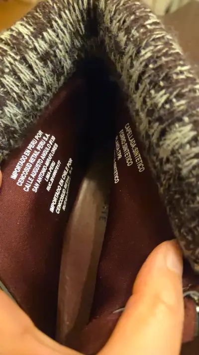 Botines de cuero marrón con forro tejido - miniatura 3