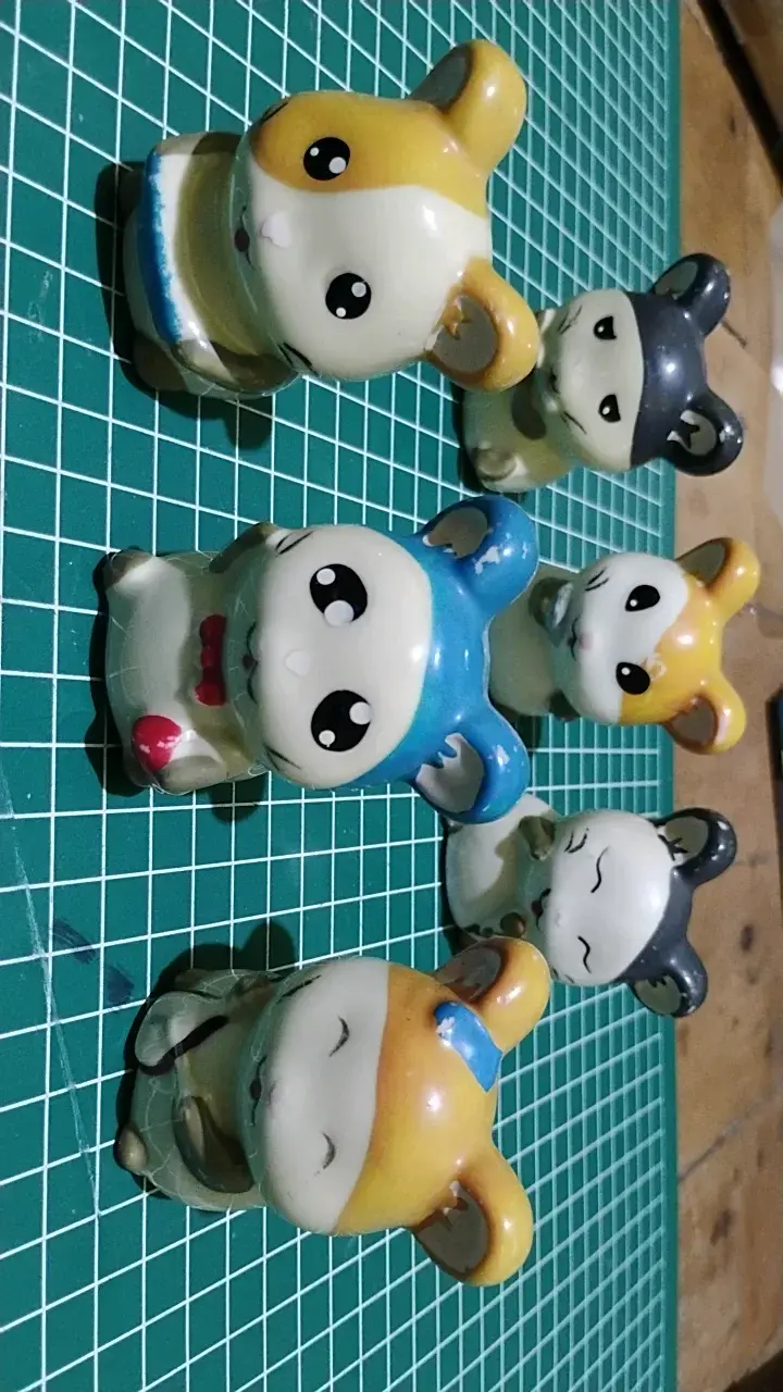 Figuras de colección Hamtaro de cerámica - 2