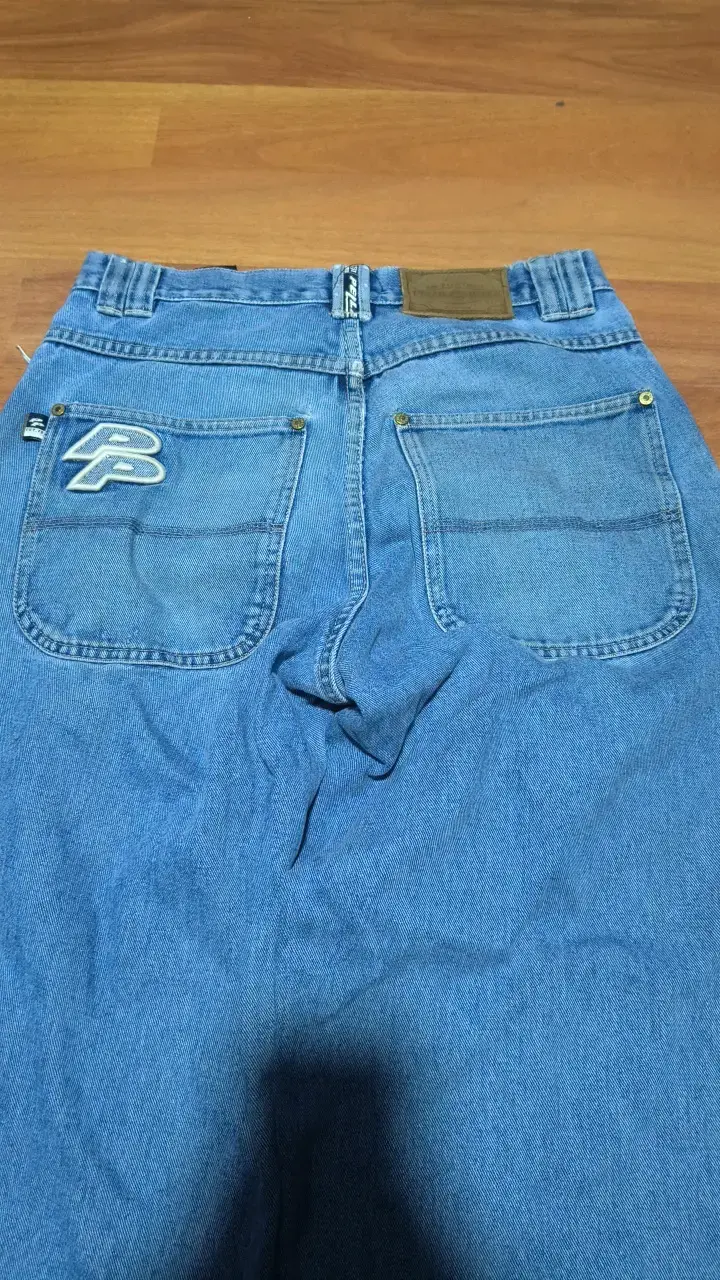 Jeans baggy celestes de la marca pelle pelle - 4
