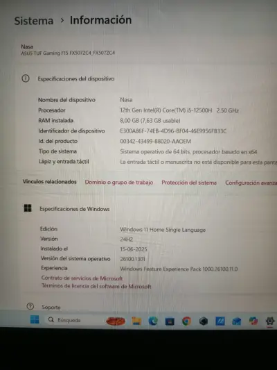 Laptop ASUS TUF Gaming F15 RTX 3050 - miniatura 5
