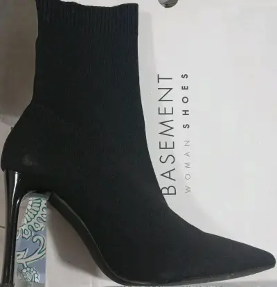 Botines de tacón alto negros Basement - miniatura 3
