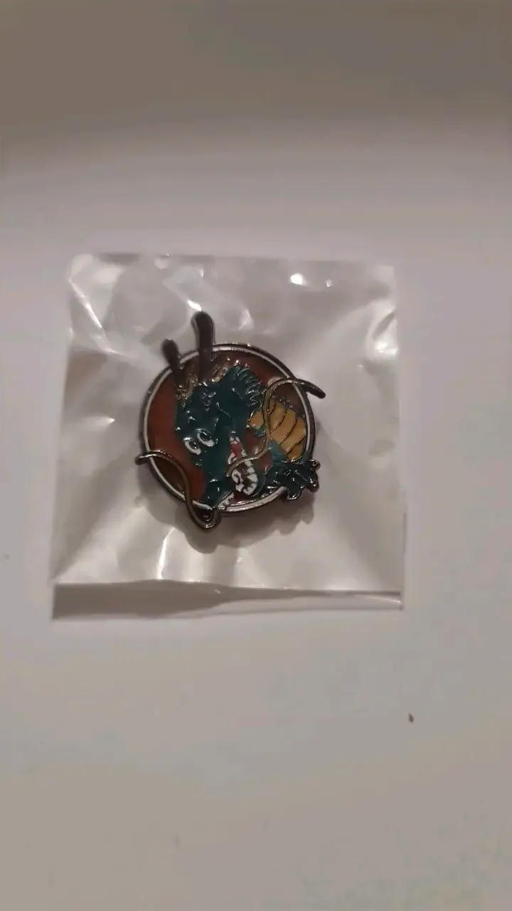 Pin de dragón colorido en bolsa - 1