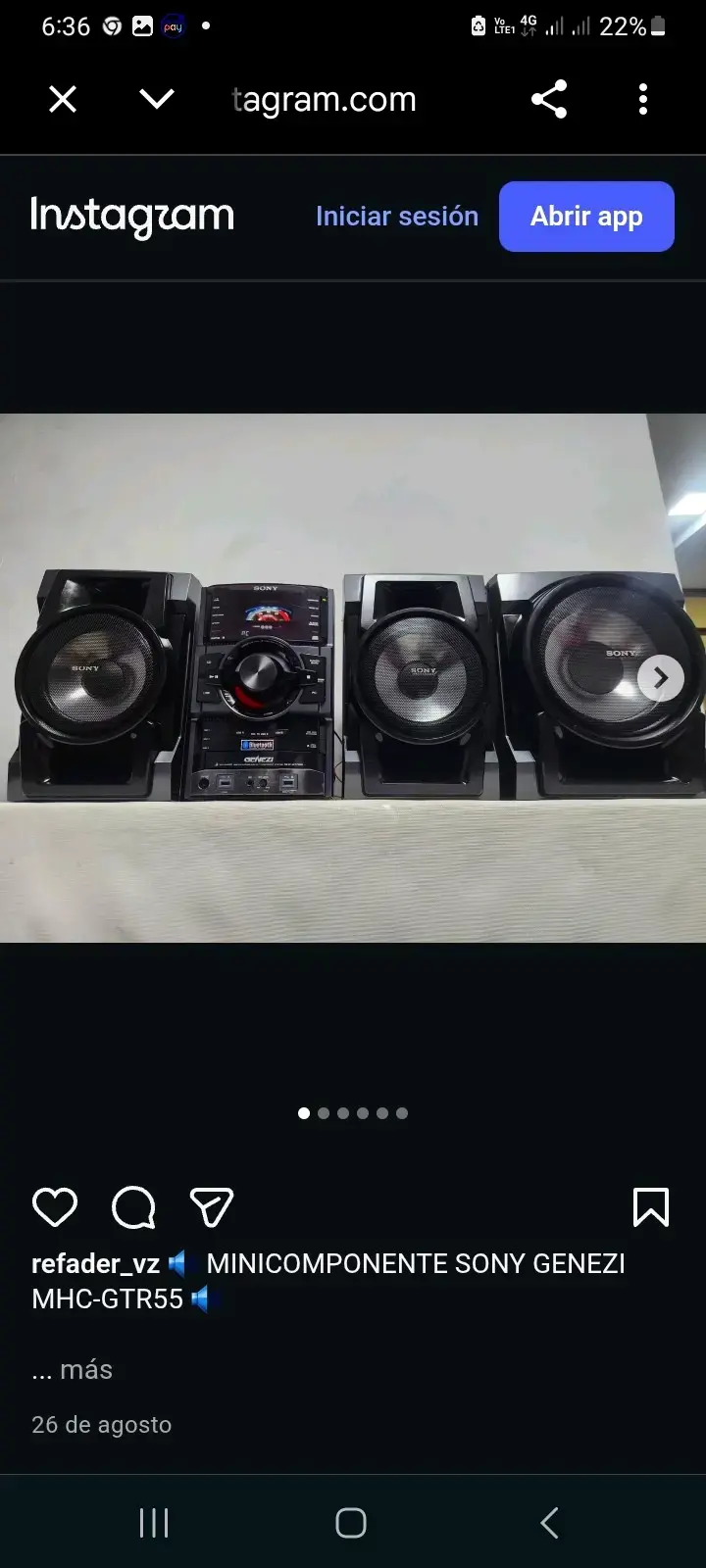 Equipo de sonido Sony con parlantes potentes - 6