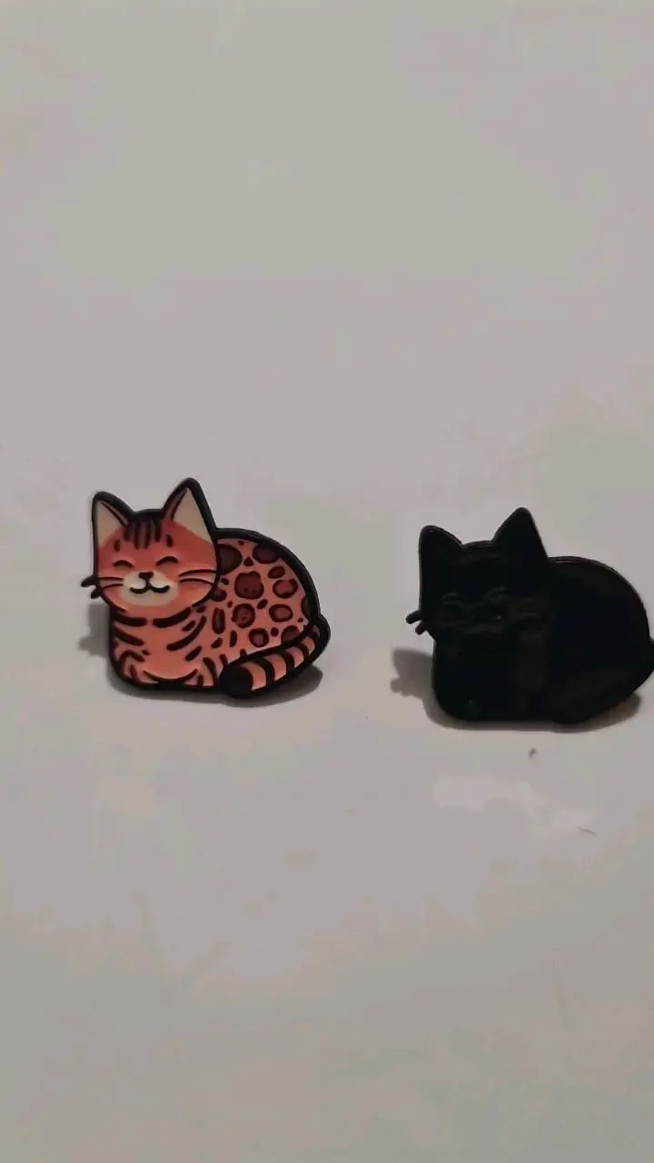 Set de pines de gatos en colores variados - 4