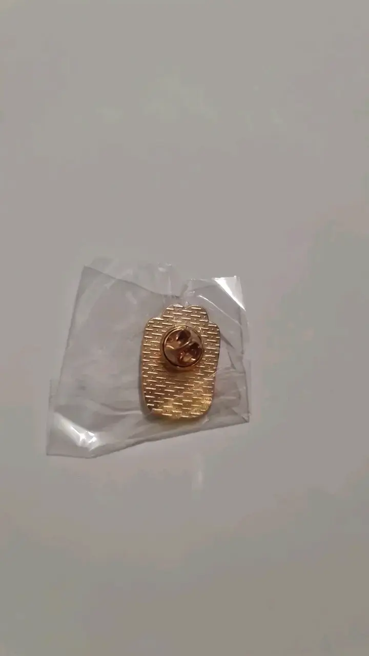 Pin de huella de gato en esmalte negro y rosa - 5