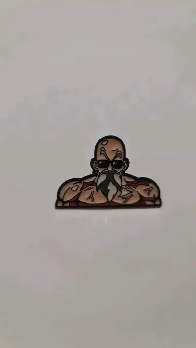 Pin de personaje calvo con barba y tatuajes - miniatura 2