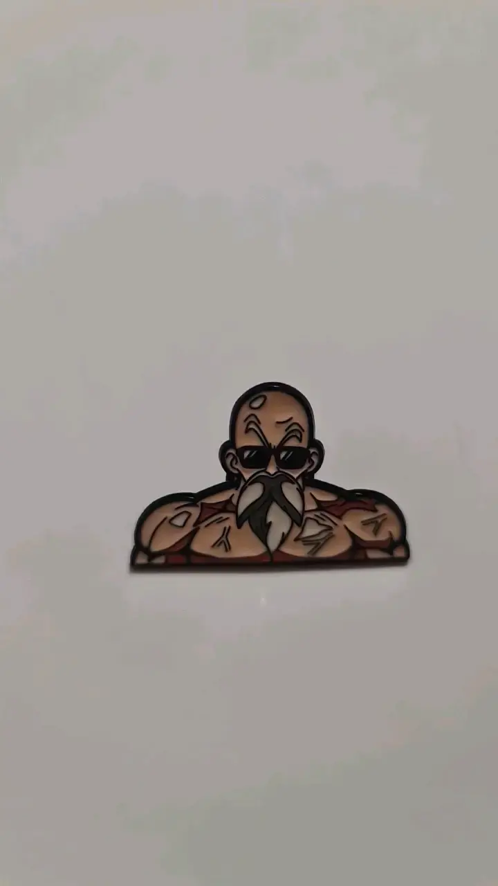Pin de personaje calvo con barba y tatuajes - 3