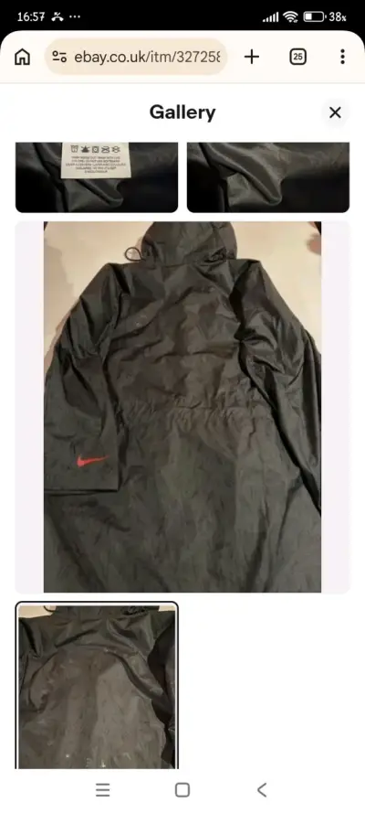 Chaqueta Nike negra con logo FFF - miniatura 2
