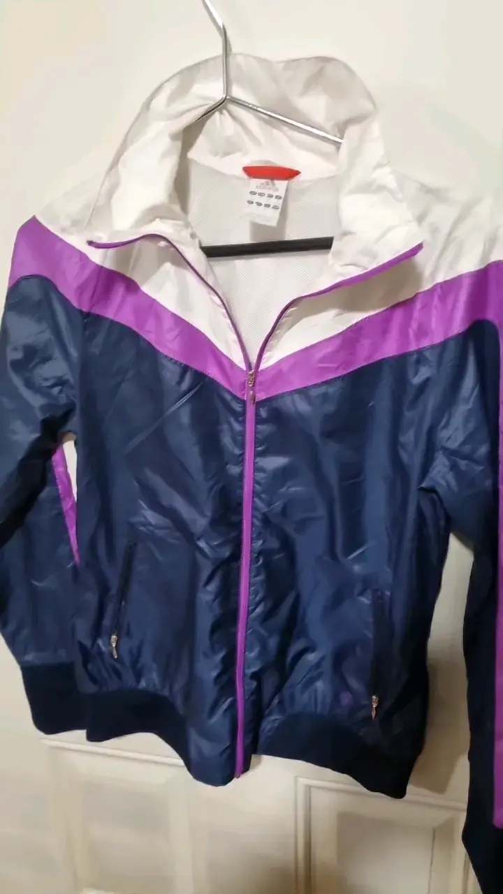 Chaqueta deportiva Adidas azul y morado - 1