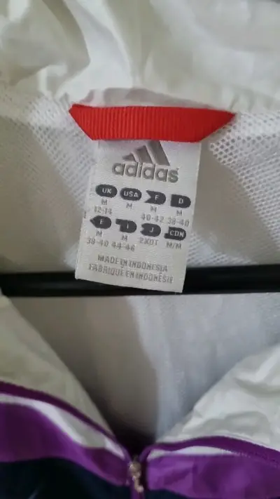 Chaqueta deportiva Adidas azul y morado - miniatura 2