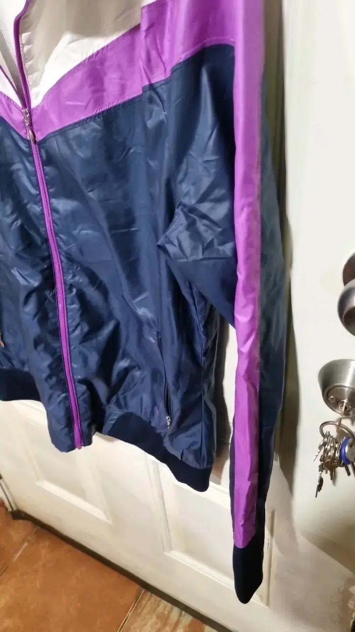 Chaqueta deportiva Adidas azul y morado - 3