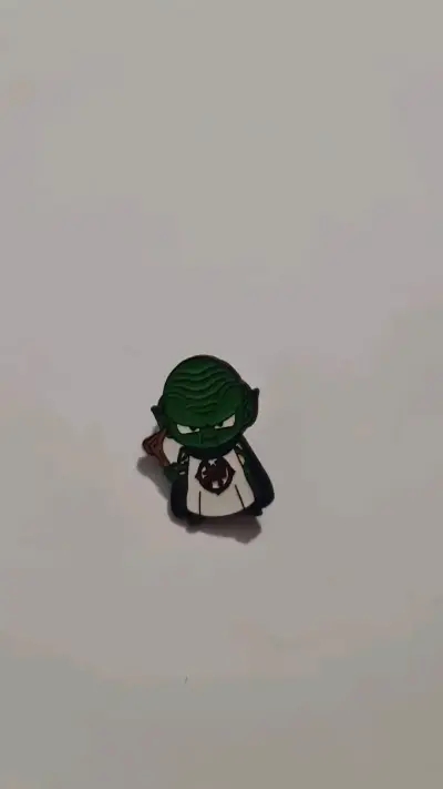 Pin de personaje verde estilo caricatura - miniatura 1