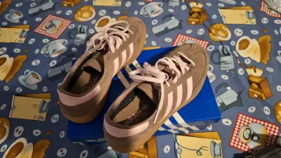 Zapatillas Adidas Handball Spezial J Marrón Rosado - miniatura 3