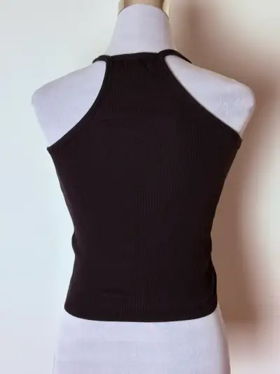Polera Umbrale sin mangas negra con botones - miniatura 3
