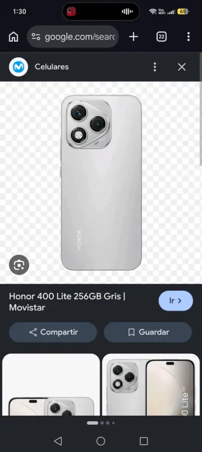 Smartphone Honor 400 Lite 256GB Gris - miniatura 3