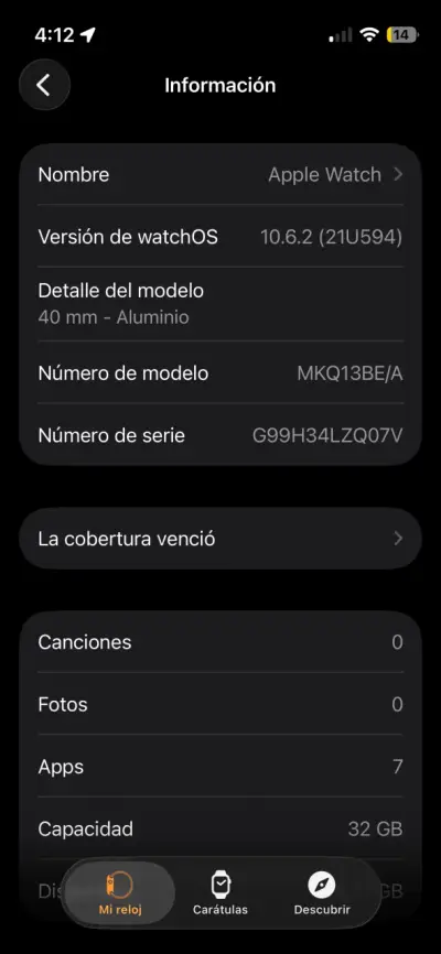 Apple Watch SE 40mm Aluminio Azul - miniatura 4