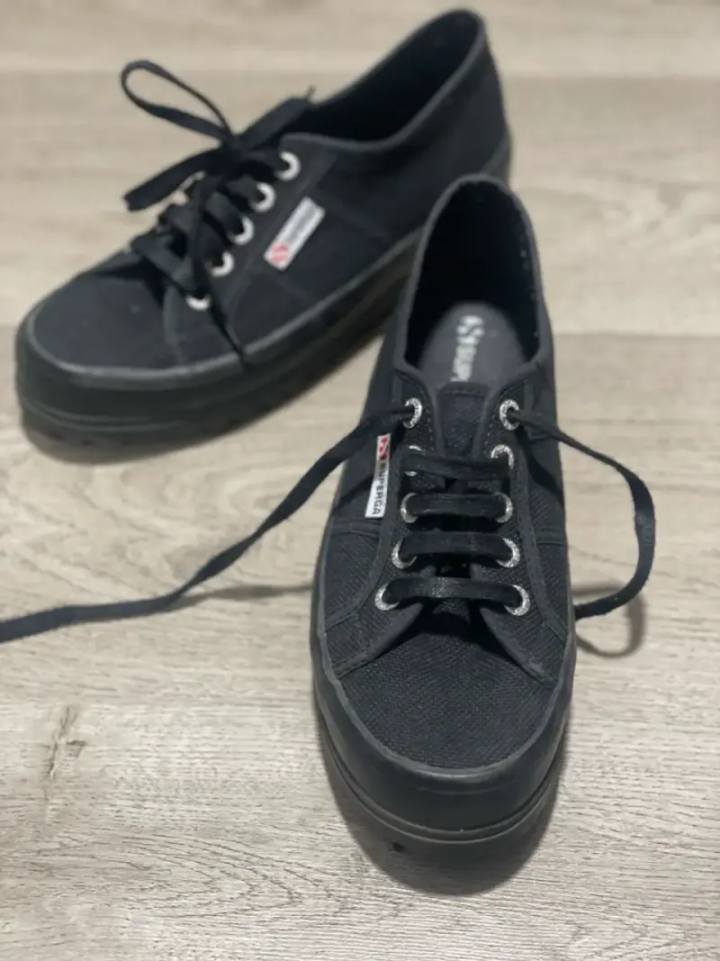 Zapatillas negras Superga 2555-cotu unisex - 1