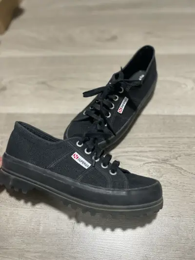 Zapatillas negras Superga 2555-cotu unisex - miniatura 3