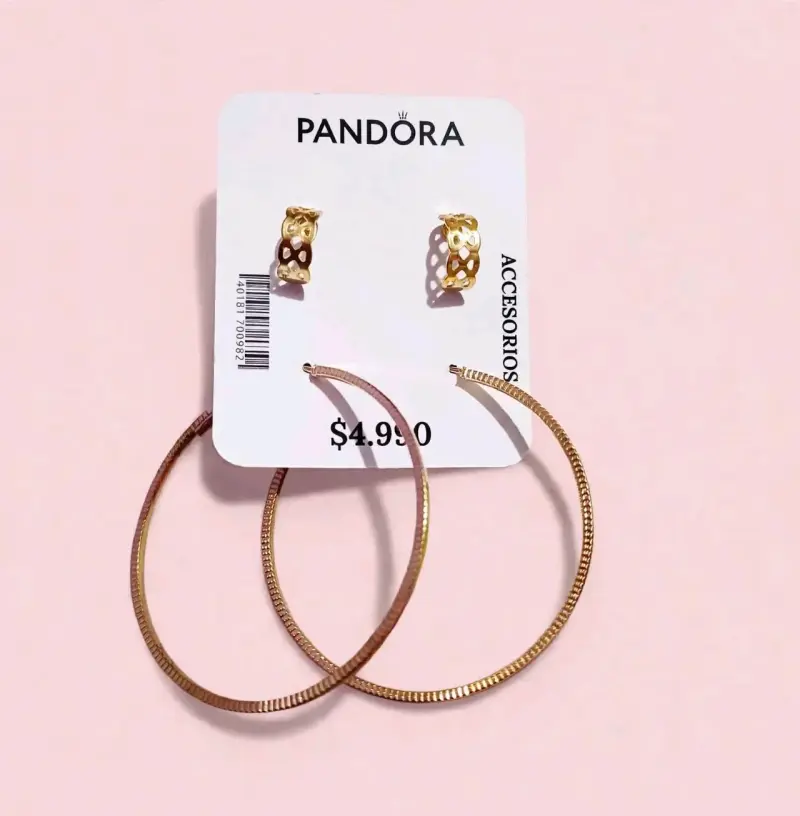 Set de Aros Dorados Pandora