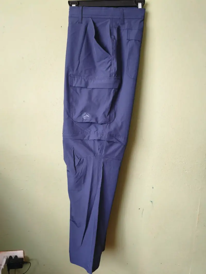 Pantalones cargo azul para hombre desmontable - 1