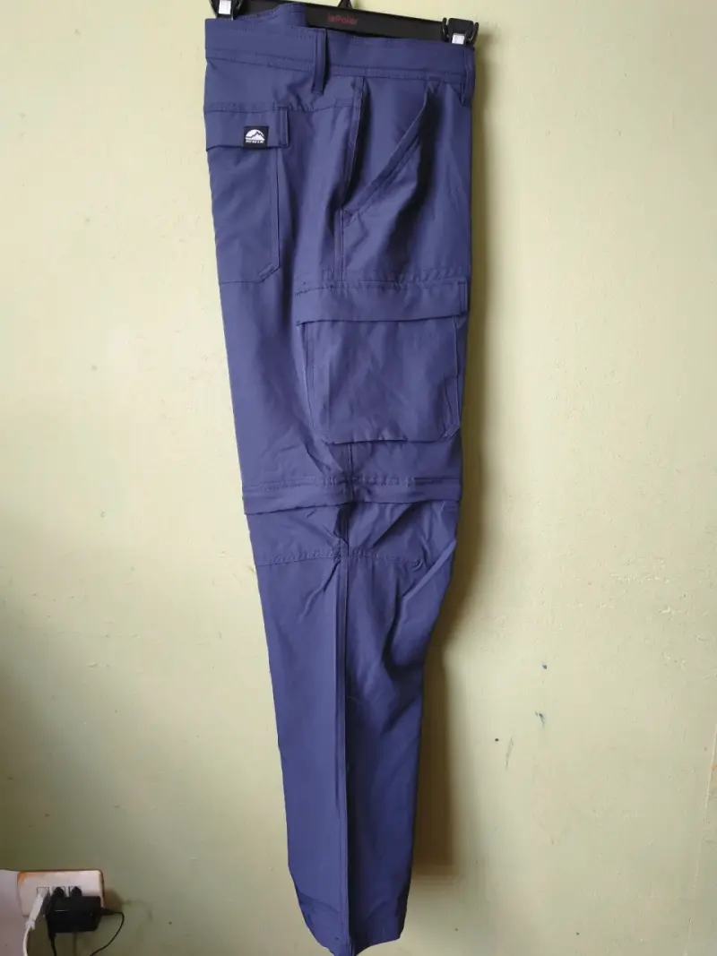 Pantalones cargo azul para hombre desmontable - 2