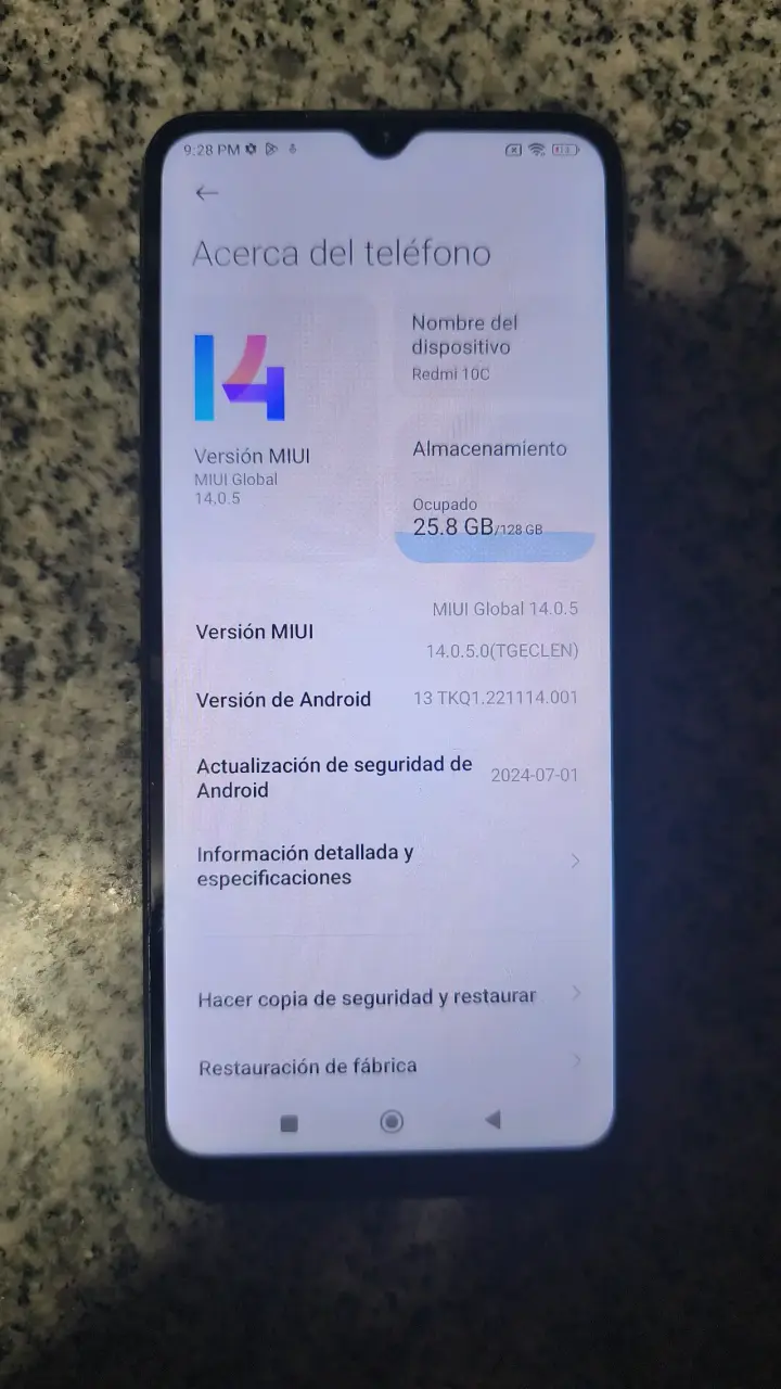 Xiaomi Redmi 10C 128GB Negro
