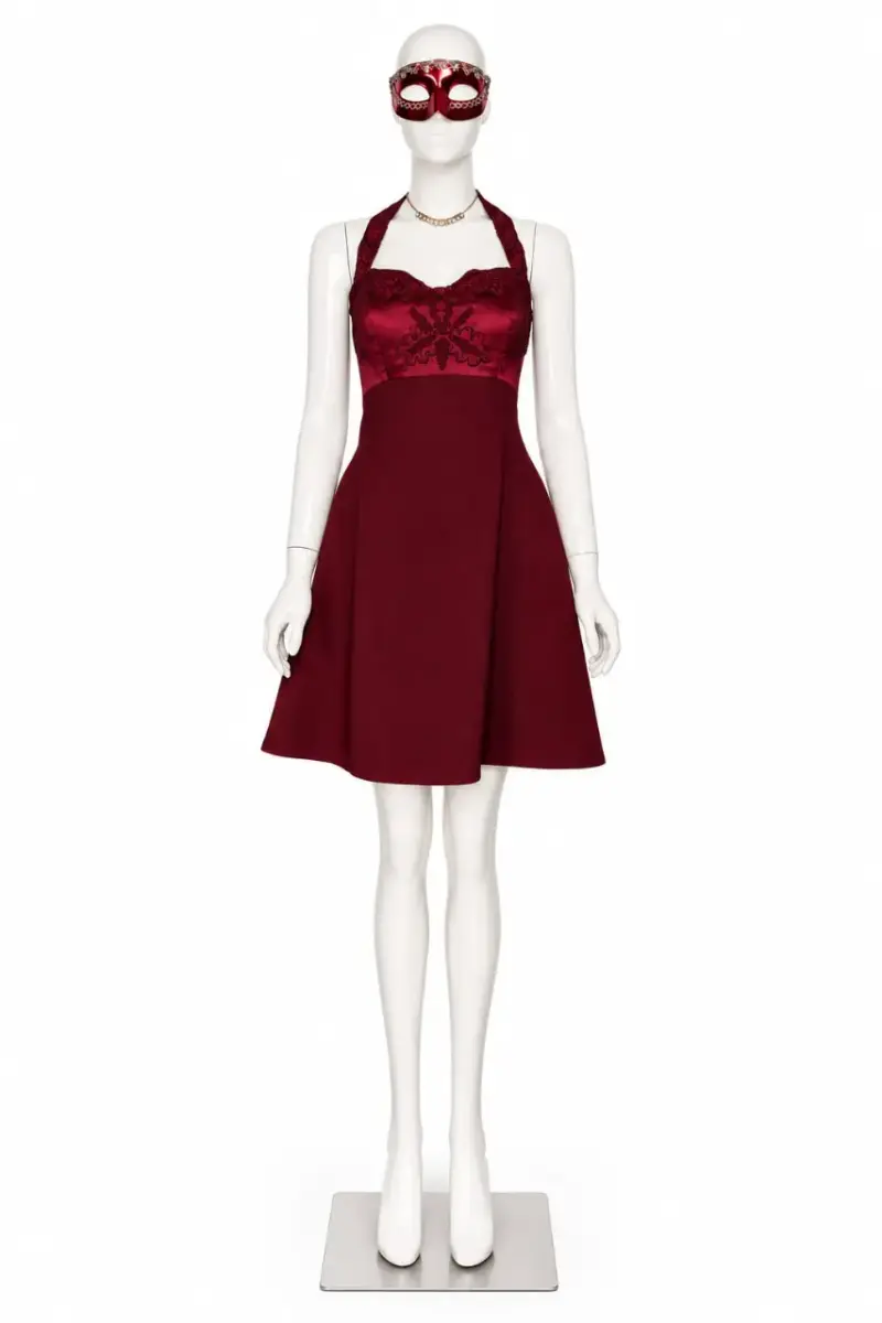 Línea Fiesta - Conjunto Alta Costura Rojo Vino M - 2