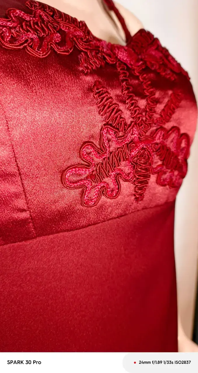 Línea Fiesta - Conjunto Alta Costura Rojo Vino M - 3