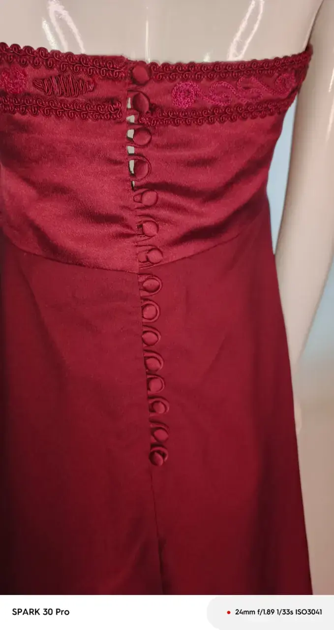 Línea Fiesta - Conjunto Alta Costura Rojo Vino M - 4