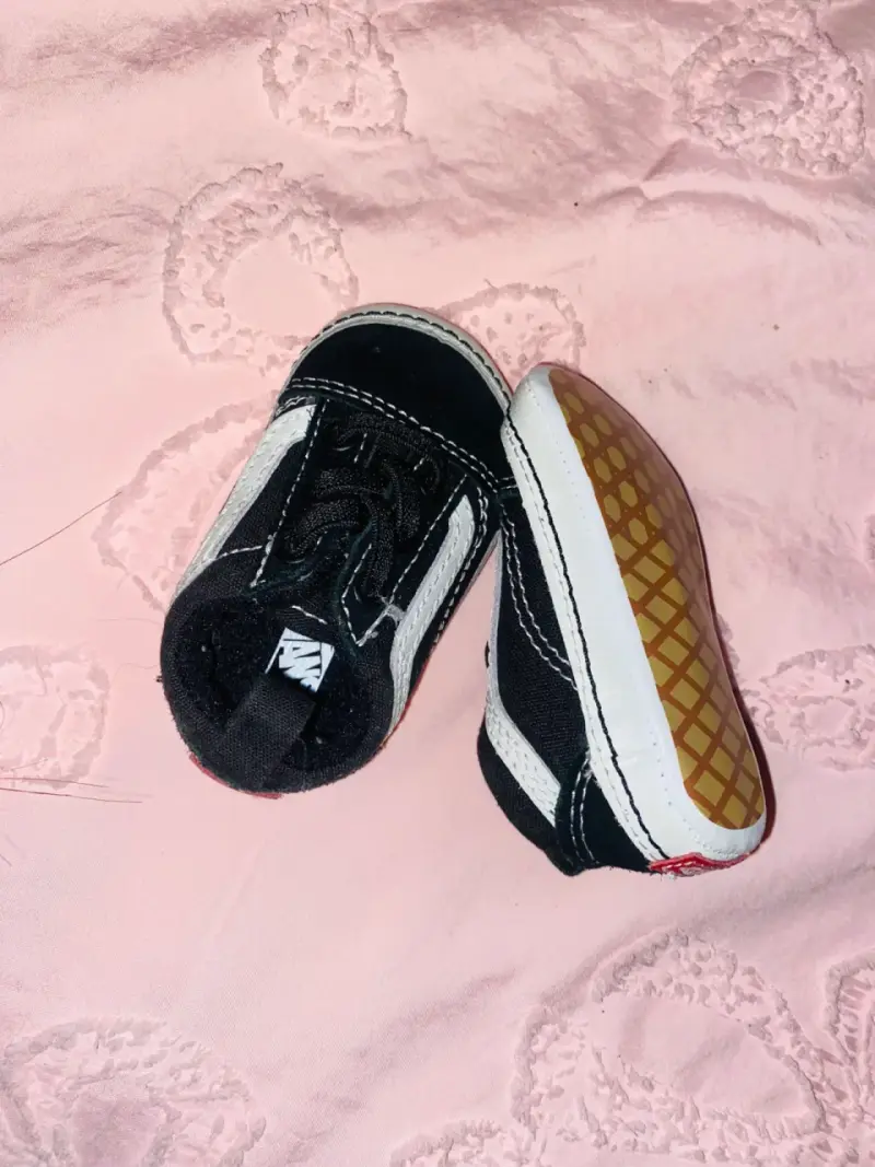 Gateadoras negras para bebé estilo Vans - 2