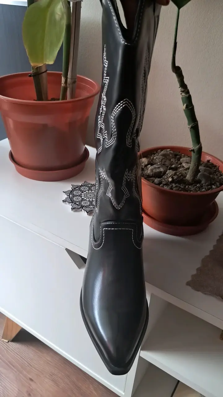 BOTAS TEXANAS HILO BLANCO - 4