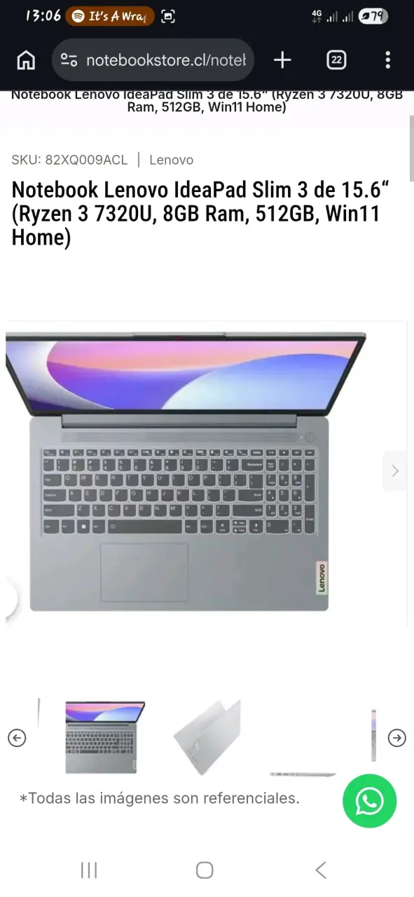 Notebook Lenovo IdeaPad Slim 3 de 15.6 pulgadas - 3