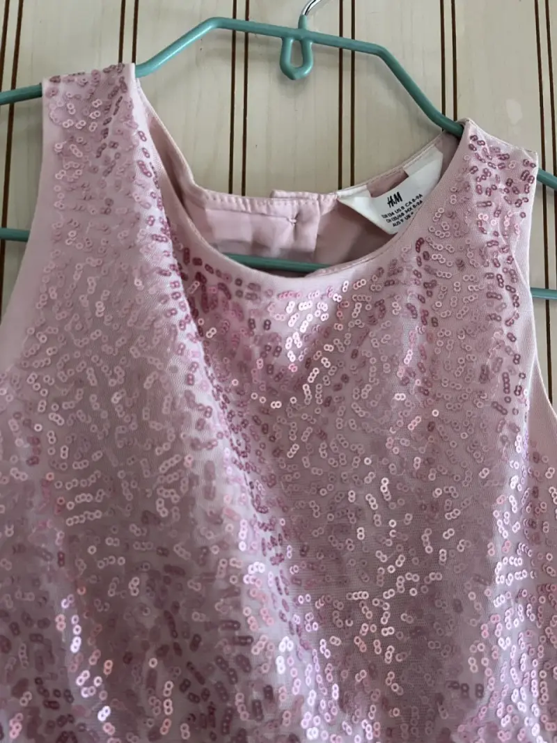 Vestido de niña multicolor con lentejuelas - 3