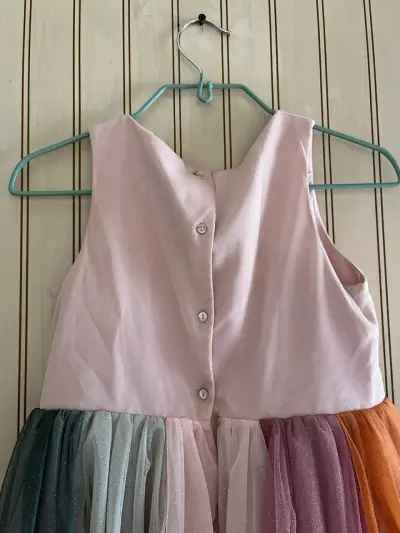 Vestido de niña multicolor con lentejuelas - miniatura 4