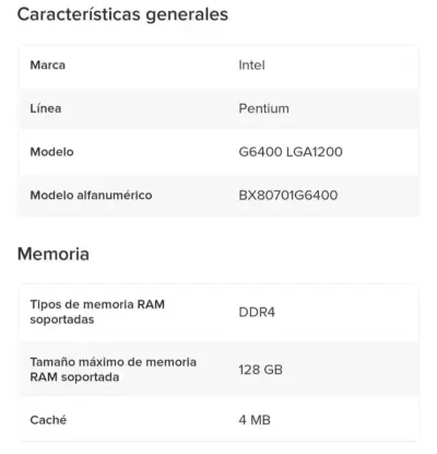 Procesador Intel Pentium Gold G6400 4.00GHz - miniatura 4