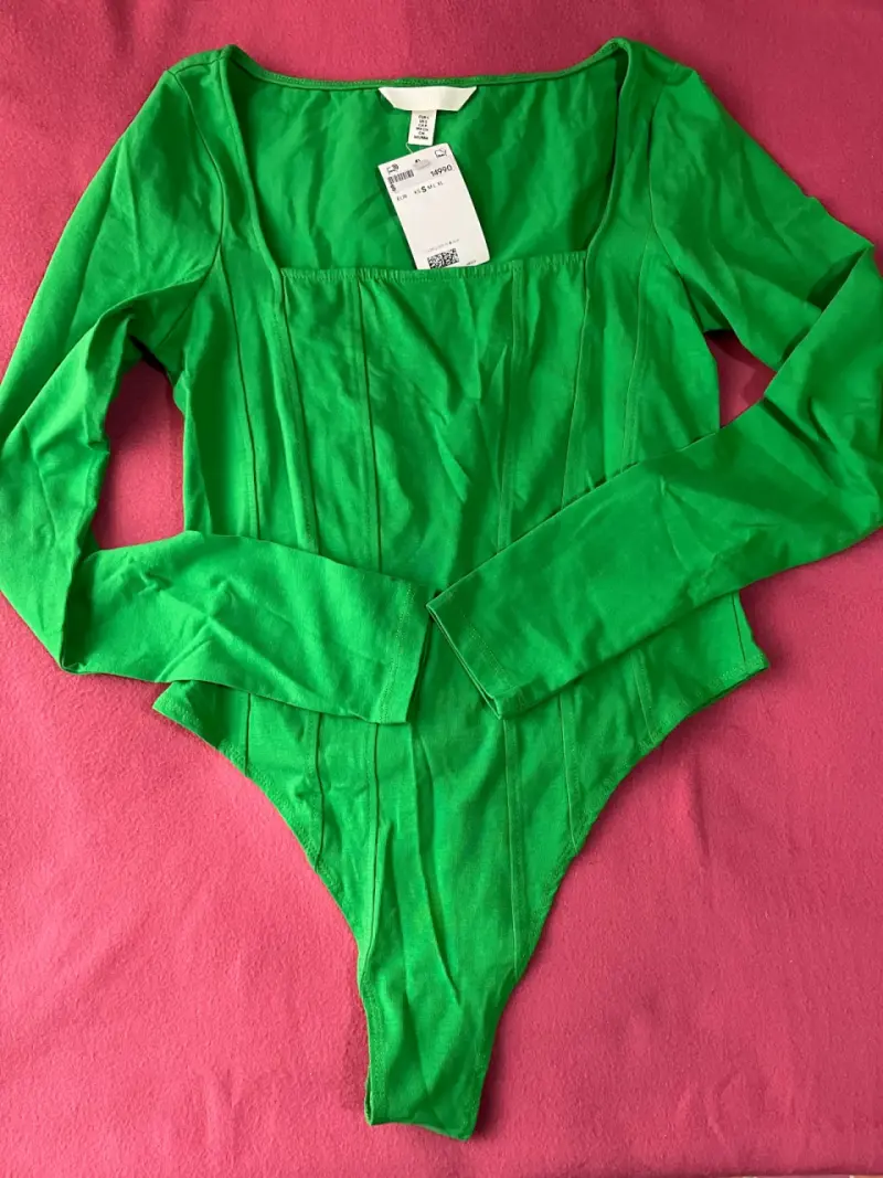 Body verde manga larga H&M - 1