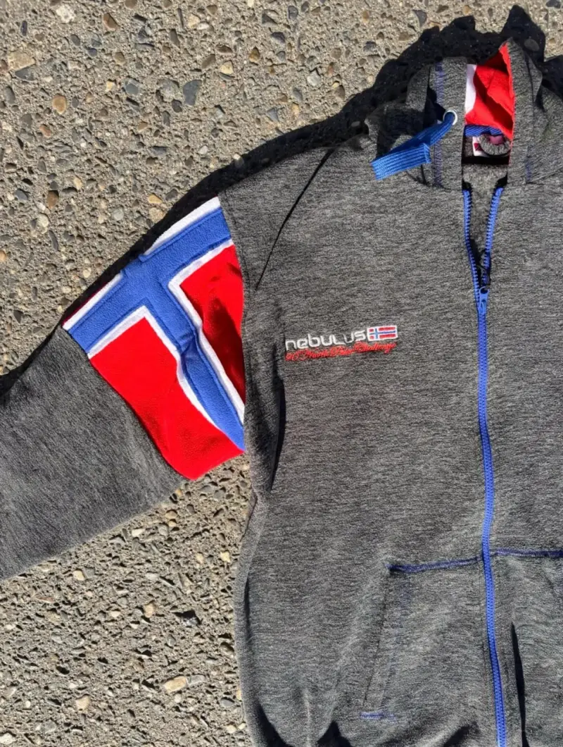 Polerón con capucha Nebulus gris con bandera🇳🇴 - 2