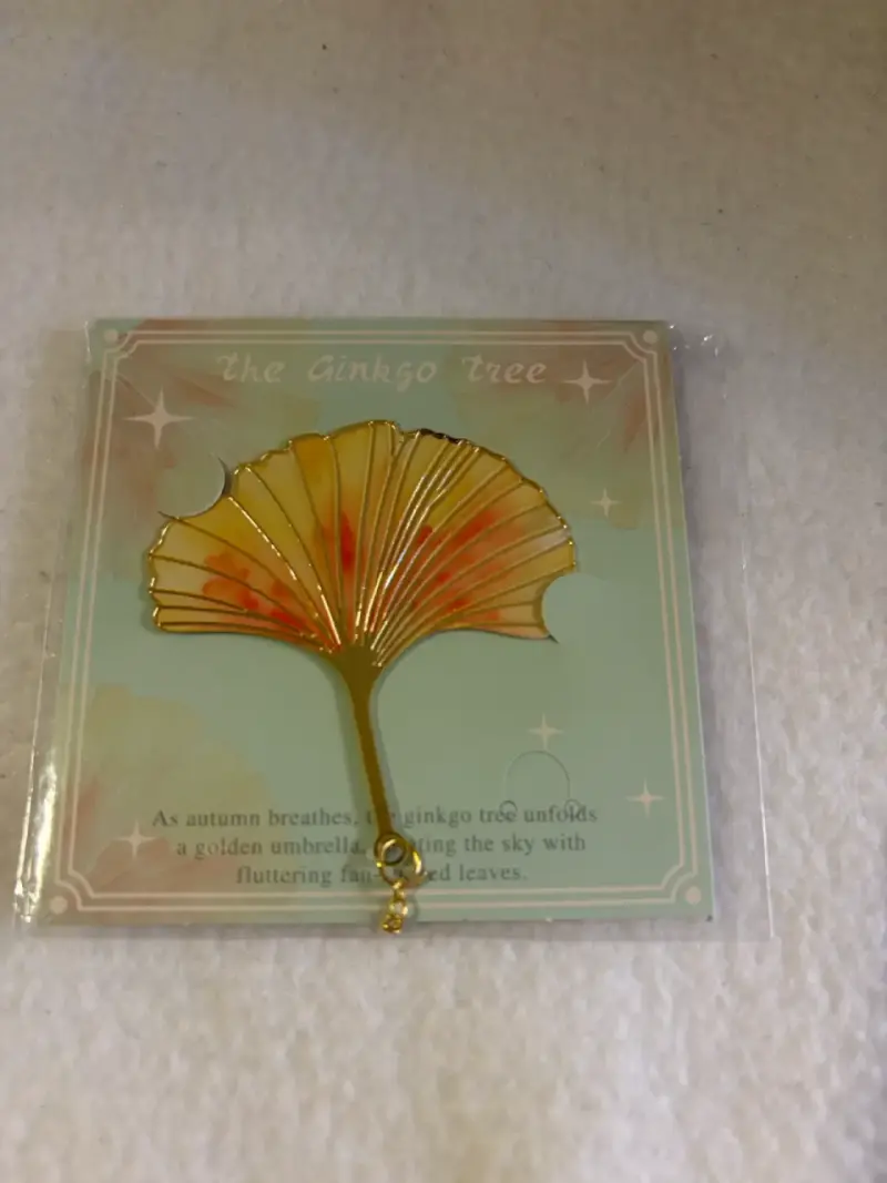 Marca páginas de metal diseño árbol Ginkgo - 1