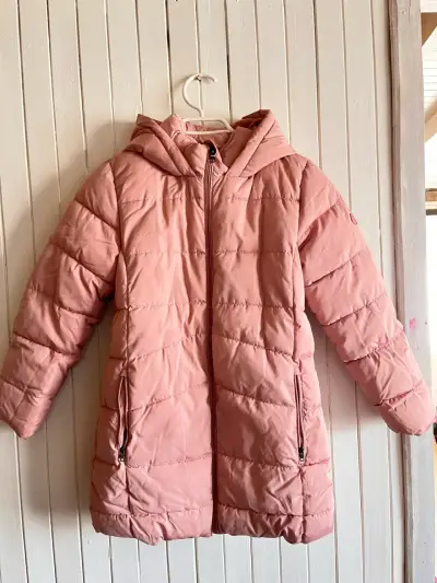 Abrigo de niña rosa Mango Kids - miniatura 1