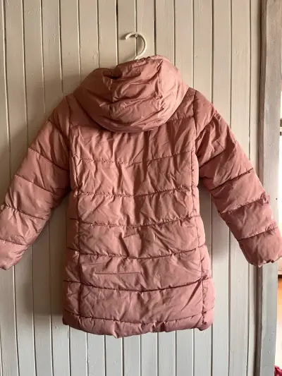 Abrigo de niña rosa Mango Kids - miniatura 2