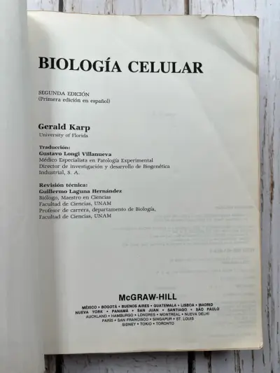 Libro Biología Celular Segunda Edición Gerald Karp - miniatura 3