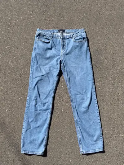 Par Jeans de mezclilla azul claro, Baggy minimalis - miniatura 2